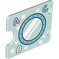 Lego Duplo Door / Window with Cutout (Semi Oval) with Porthole, Bubbles, '1, 2, 3' Print
