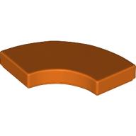 Lego Tile 2 x 2 Curved, Macaroni / Reddish Orange
