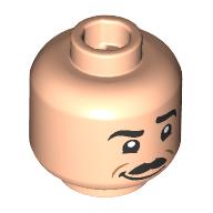 Lego Minifig Head Walt Disney, Moustache, Open Mouth Smile / Closed Mouth Smile Print