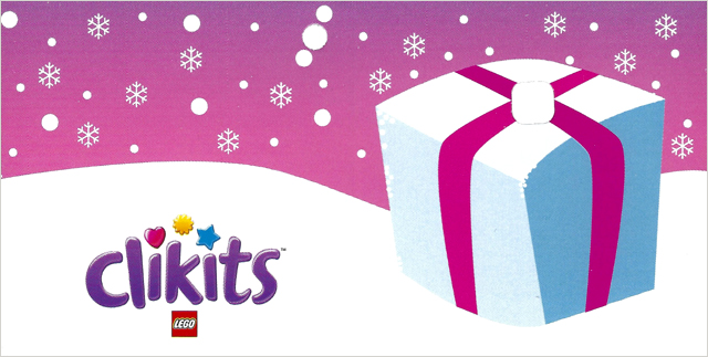 Lego Gift Tag, Set 10135-1 - Light Blue, Magenta Ribbon
