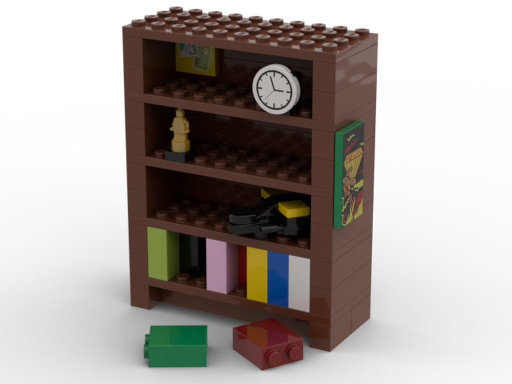 Lego Bookshelf (+items)