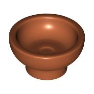 Lego Equipment Dish / Bowl [Plain] / Dark Orange