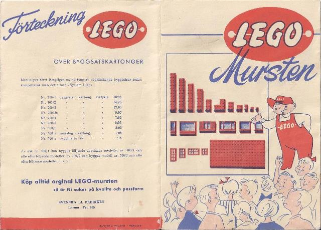 Lego 1954 Mursten Swedish