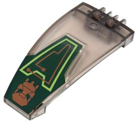 Lego Windscreen 8 x 4 x 2 Curved Taper with Dual 2 Fingers, Exo-Force Circuitry Pattern (Sticker) - Set 7707