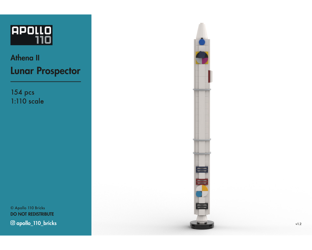 Lego Athena II – Lunar Prospector [1:110 scale]