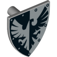 Lego Shield Triangular with Black and Silver Falcon Print