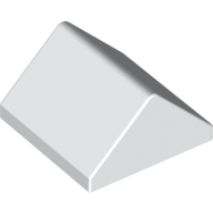 Lego Brick Sloped 45° 2 x 2 Double / White