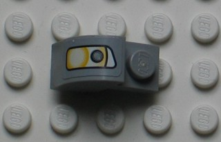 Lego Slope, Curved 2 x 1 x 1 1/3 with Recessed Stud with Headlight Pattern Model Right Side (Sticker) - Set 8654