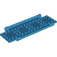 Lego Plate Special Book Cover Back 6 x 16 with Pin Holes / Dark Azure