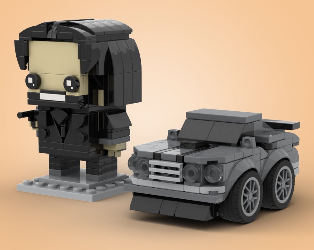 Lego John Wick + Ford Mustang