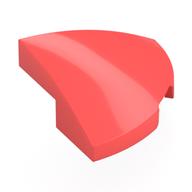 Lego Brick Round Corner, Curved 2 x 2 x 2/3 Quarter Circle / Coral
