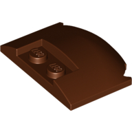 Lego Brick Round 3 x 4 x 2/3 Triple Curved with 2 Sunk Studs / Reddish Brown