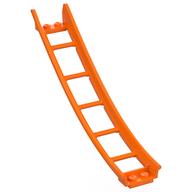 Lego Vehicle Track, Roller Coaster Ramp Large Lower Part, 6 Bricks Elevation / Orange