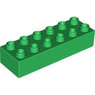 Lego Duplo Brick 2 x 6 with Yellow Numbers 2 and 3 Print