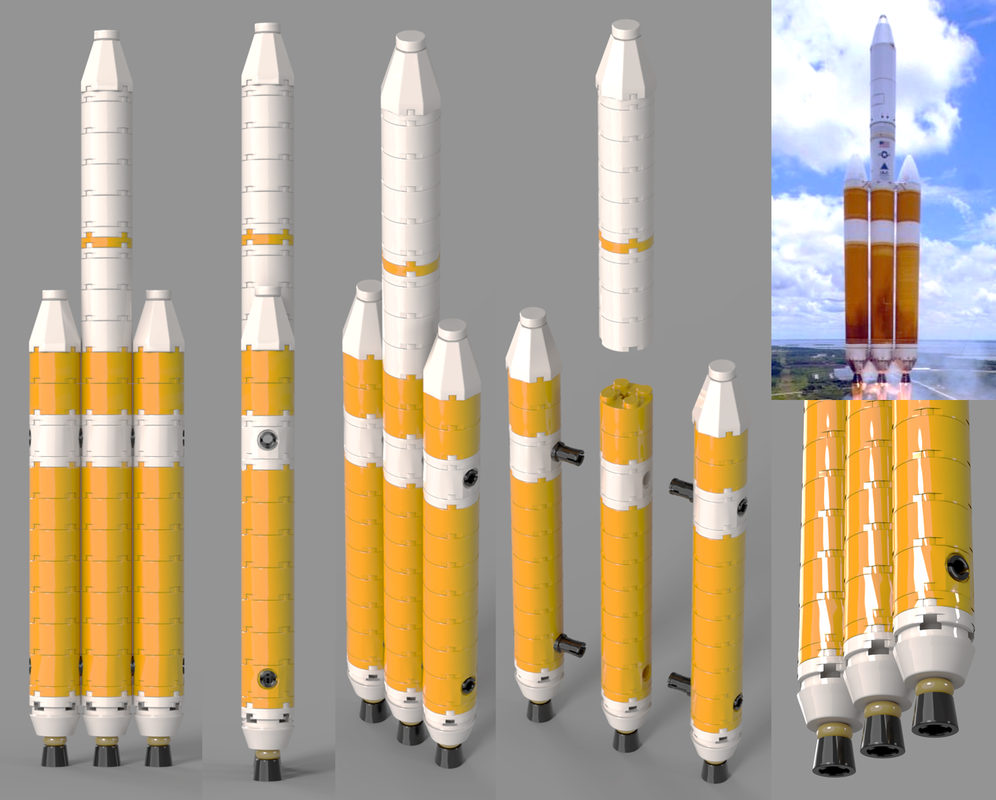 Lego Delta IV Heavy 1:305 scale