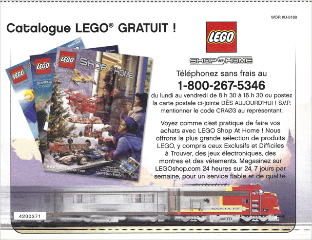 Lego 2003 Insert - Shop at Home - Train (4200371)