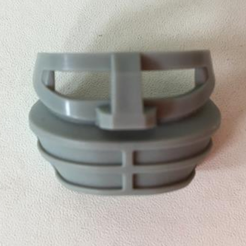 Lego Large Figure Mask / Visor, Hockey Mask with 4 Hole Grille / Light Gray