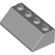 Lego Brick Sloped 45° 2 x 4 / Light Bluish Gray