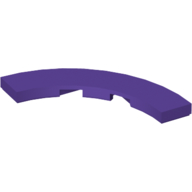 Lego Tile 4 x 4 Curved, Macaroni / Dark Purple