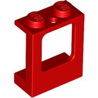 Lego Window 1 x 2 x 2 Plane, Solid Studs / Red