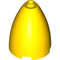 Lego Cone 3 x 3 x 3 (Elliptic Paraboloid) with Internal Axle Hole / Yellow