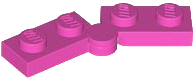 Lego Hinge Plate 1 x 4 Swivel (2429 / 2430) / Dark Pink