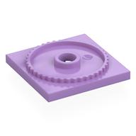 Lego Turntable 4 x 4 Square Base, Locking / Medium Lavender