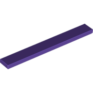 Lego Tile 1 x 8 with Groove / Dark Purple