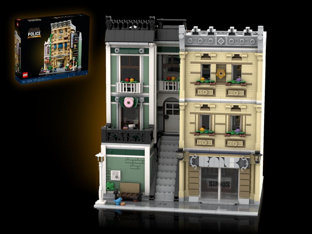 Lego Golden Shell Bank - 10278 Police Station Alternative Build