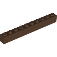 Lego Brick 1 x 10 / Brown