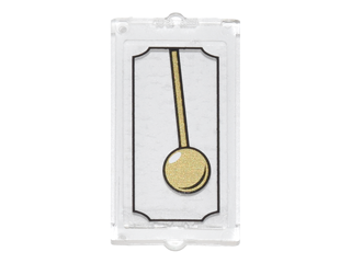Lego Glass for Window 1 x 2 x 3 with Gold Pendulum Pattern (Sticker) - Set 4840