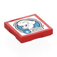 Lego Tile Special 2 x 2 with SMART Tag with '#0912' Quaxly Print