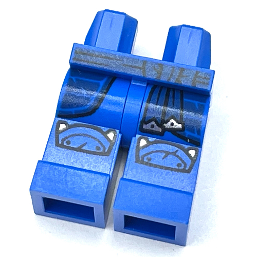 Lego Hips and Blue Legs with Dark Blue Robe, Belt and Knee Pads Print / Blue