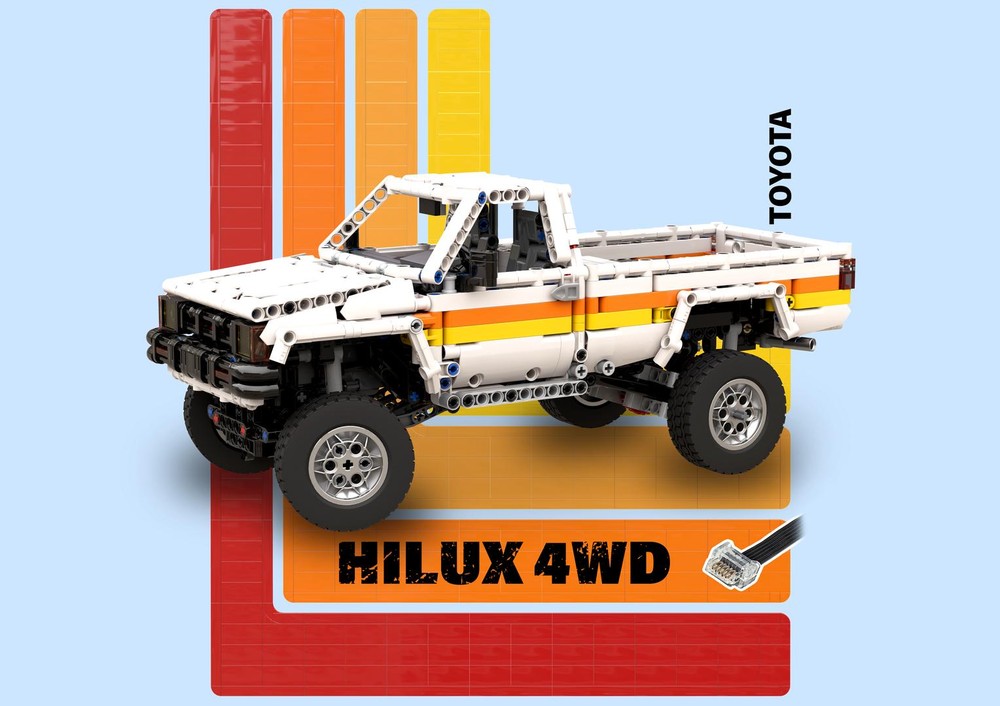 Lego TOYOTA Hilux 4WD Single Cab | Powered Up / Control+ (White)