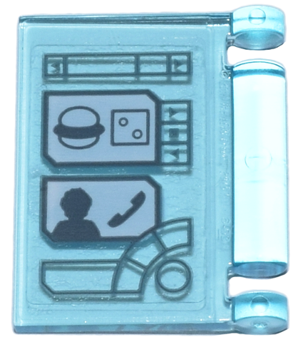 Lego Minifigure, Utensil Book Cover with Digital Display Hamburger, Silhouette, and Phone Pattern (Sticker) - Set 76269