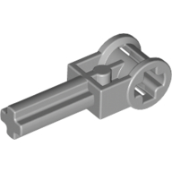Lego Technic Axle 1.5 with Perpendicular Axle Connector (Technic Pole Reverser Handle) / Light Bluish Gray