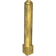 Lego Support Round 1 x 1 x 6 Solid Pillar / Pearl Gold