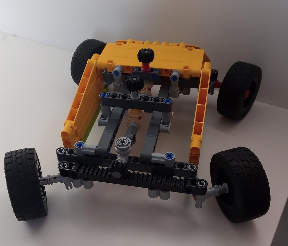 Lego diagonal-driving stunt car V2