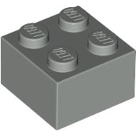 Lego Brick 2 x 2 / Light Gray
