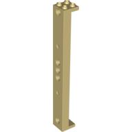 Lego Support 2 x 2 x 13 with 5 Pin Holes / Tan