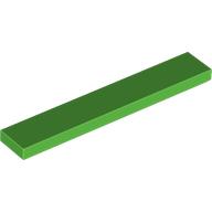 Lego Tile 1 x 6 with Groove / Bright Green