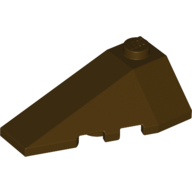 Lego Brick Wedged, Sloped 4 x 2 Triple Left / Dark Brown