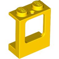 Lego Window 1 x 2 x 2 Plane, Solid Studs / Yellow