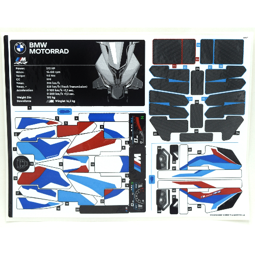 Lego Sticker Sheet 1 for Set 42130-1 / [No Color/Any Color]