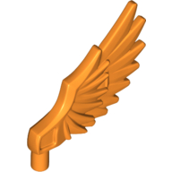 Lego Animal / Creature Body Part, Wing Feathered / Orange
