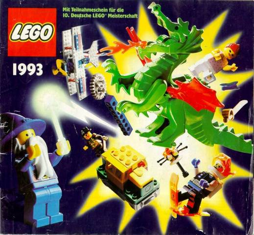 Lego 1993 Large German (Mit Teilnahmeschein für die 10. Deutsche LEGO Meisterschaft - 922710-D)