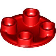 Lego Plate Round 2 x 2 with Rounded Bottom [Boat Stud] / Red
