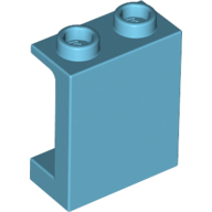 Lego Panel 1 x 2 x 2 [Side Supports / Hollow Studs] / Medium Azure
