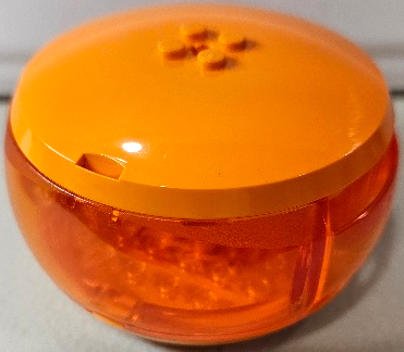 Lego Container, X-Pod Caps with Trans-Orange Barrel (47675 / 47676 / 47674)