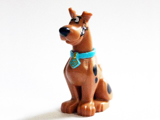 Lego Dog, Great Dane Scooby-Doo Sitting with Chattering Teeth Pattern (20690pb01 / 20691pb03)